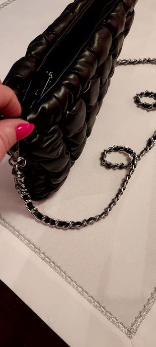 Torebka czarna skórka ekolog