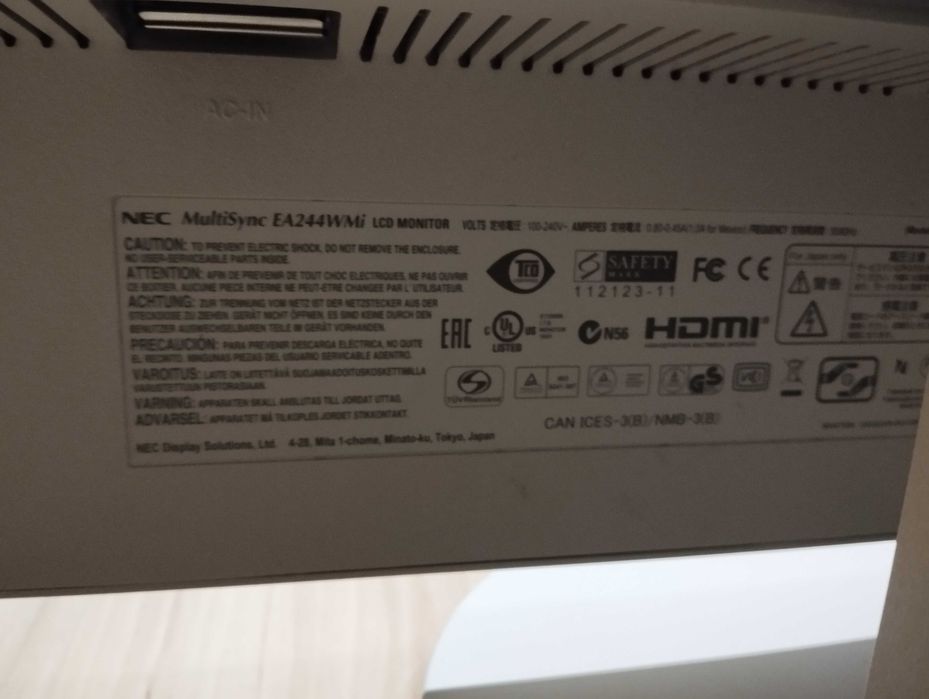 monitor NEC MultiSync EA244WMi  24" cale