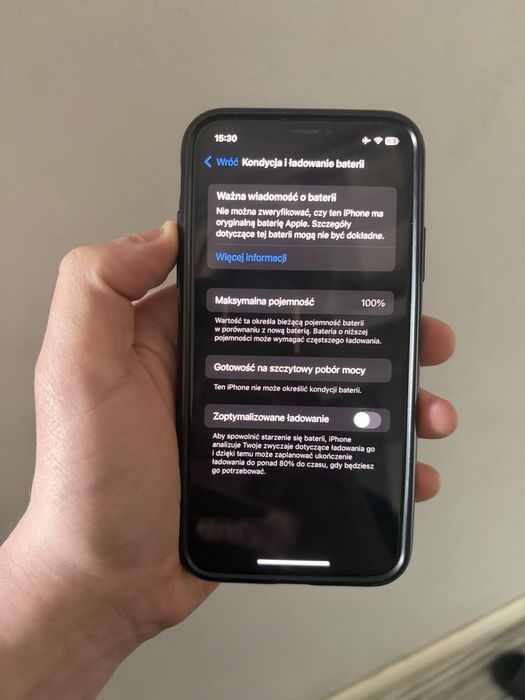 Iphone XS, 100% baterii