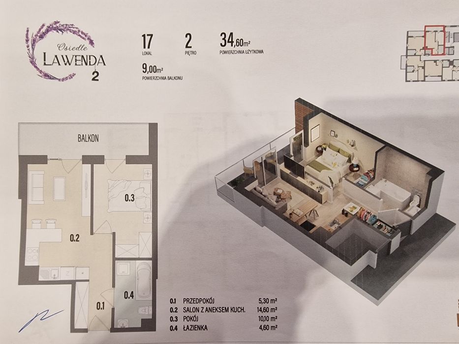 Sprzedam mieszkanie w stanie deweloperskim z garażemi komorka. Oddane