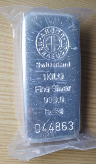 Barra de Prata Argor Heraeus 1kg