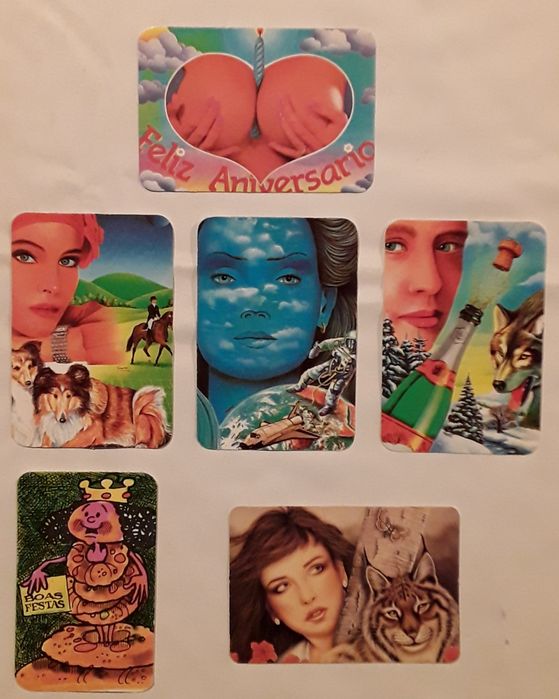 Calendários de bolso, vários anos, tema: bonecos