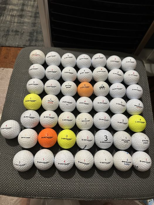 50 Bolas de Golfe Dunlop (Variadas) — Ótimo Estado