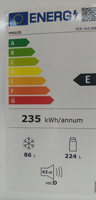 Chłodziarko-Zamrażarka Philco PCN330 biała,srebrna 5lat gwarancji