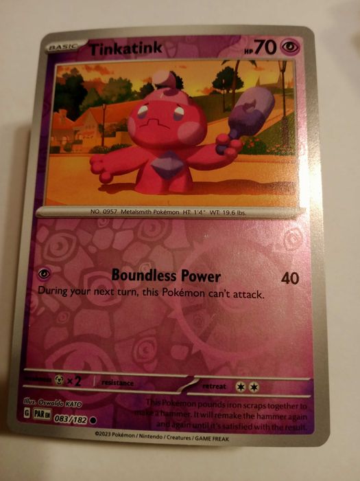 Karta Pokemon Paradox Rift 083/182 Tinkatink Reverse