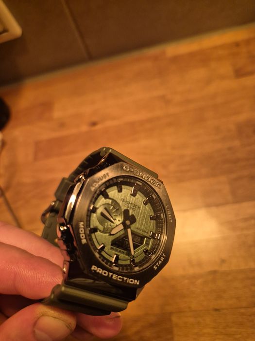 Casio G-Shock GM-2100  stalowa koperta„CasiOak metal” | Zielony
