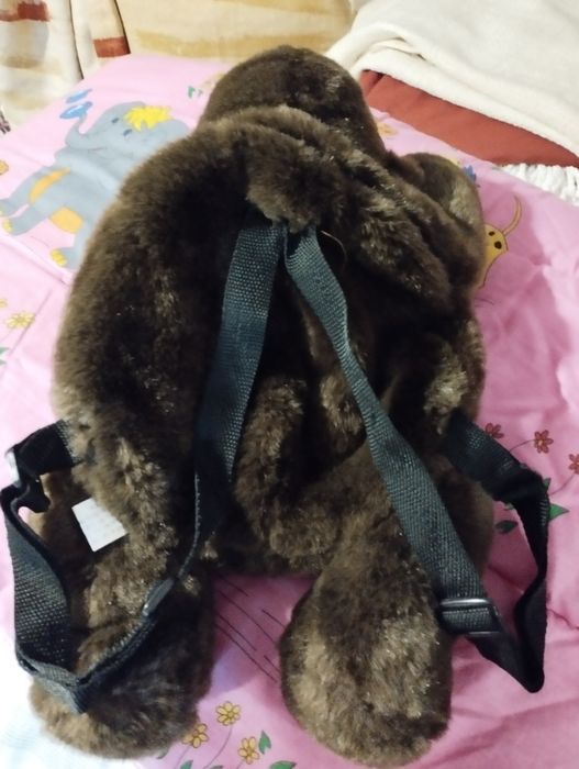 Mochila em peluche, Gato peluche da casa da Gabi.