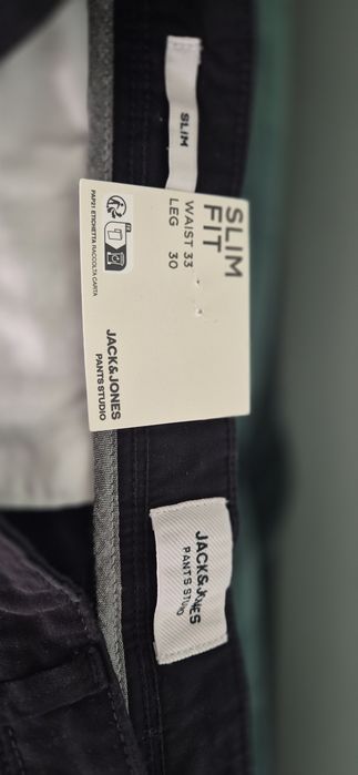 Spodnie męskie czarne Jack&Jones slim fit W33 L33