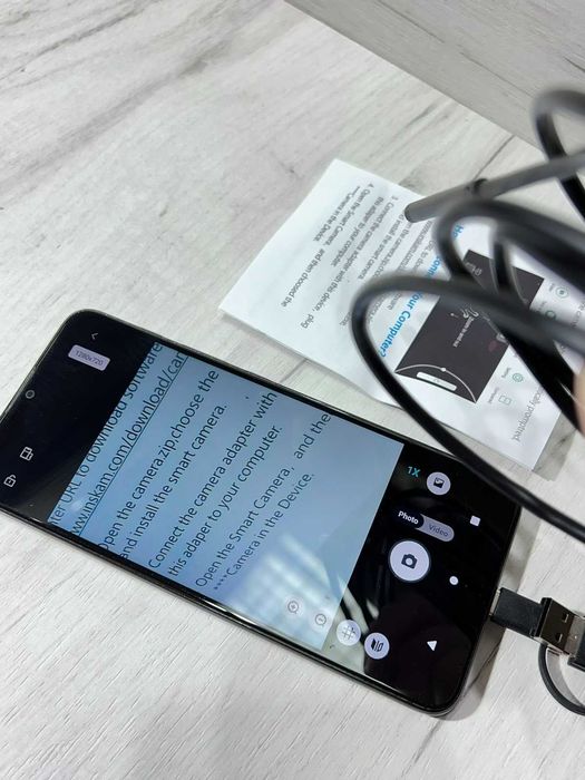 Эндоскоп бороскоп, мини камера для смартфона, СТО - ЖЕСТКИЙ кабель USB Type-C 2м