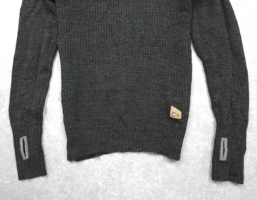 NORHEIM Męski Sweter Wełniany Wool Szary S