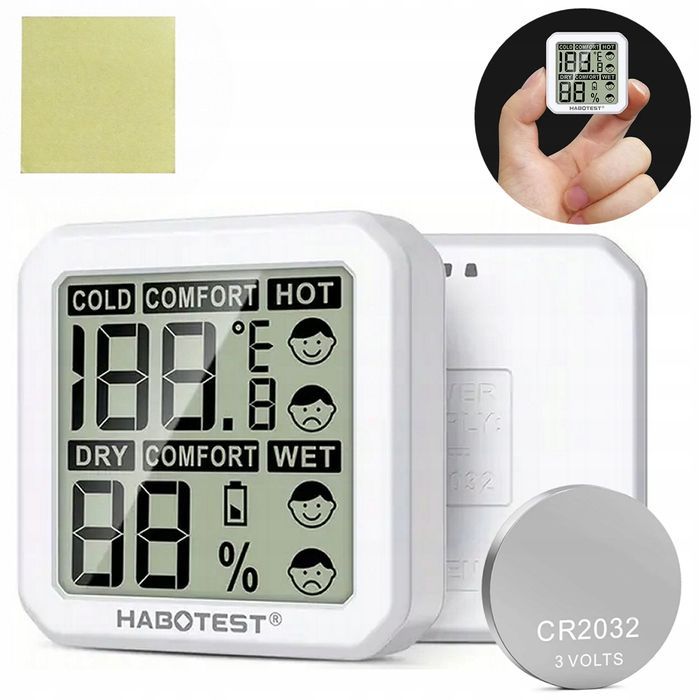 Mini Termo-higrometr Pomiar Temperatury Wilgotności Czytelny Ekran