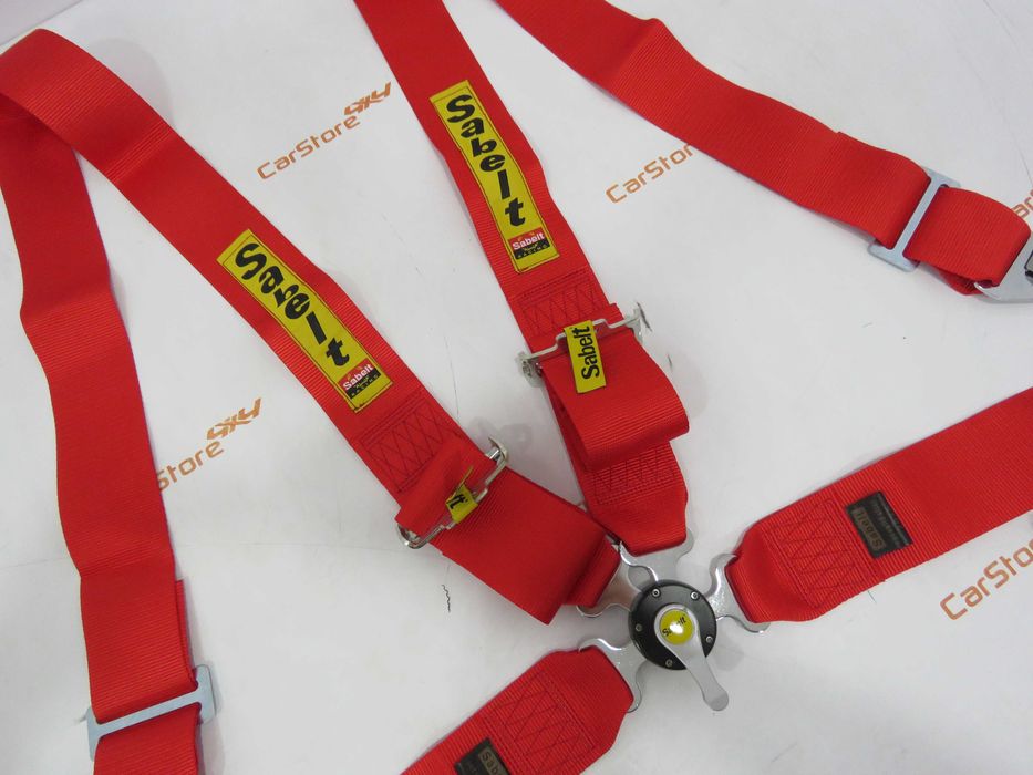 Cinto Segurança SABELT Vermelho 4 pontos