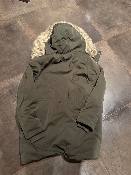 Zara zimowa kurtka z misiem r.M khaki