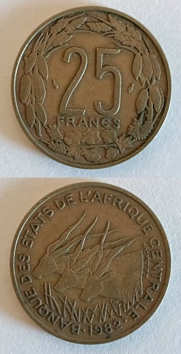 Moedas África - Congo, Zaire, CFA (Franco Central Africano) e Zimbábue