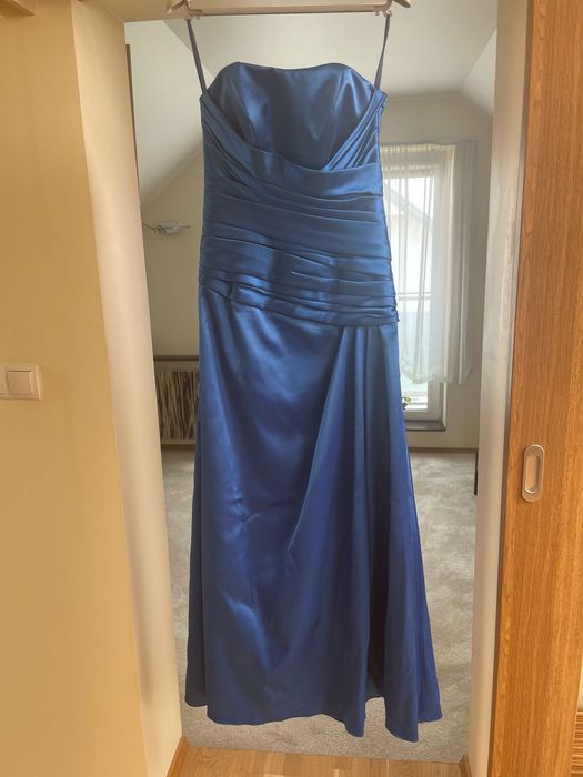 Piękna sukienka elegancka wieczorowa na wesele maxi rozmiar S
