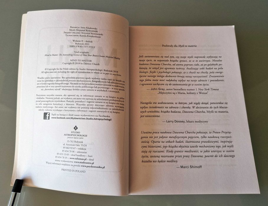 dr Dawson Church - Myśli to materia