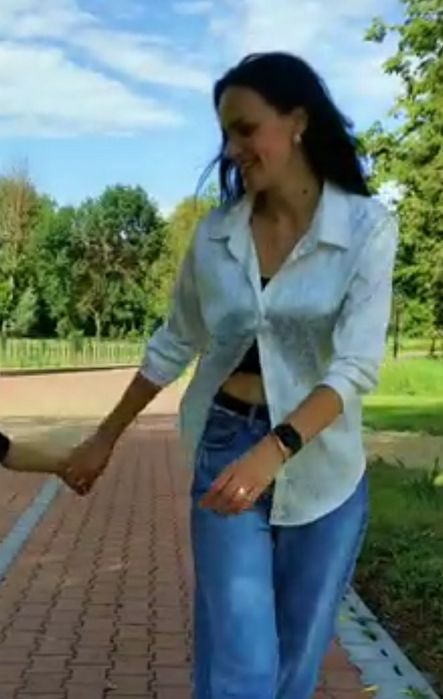 Біла атласна сорочка Л