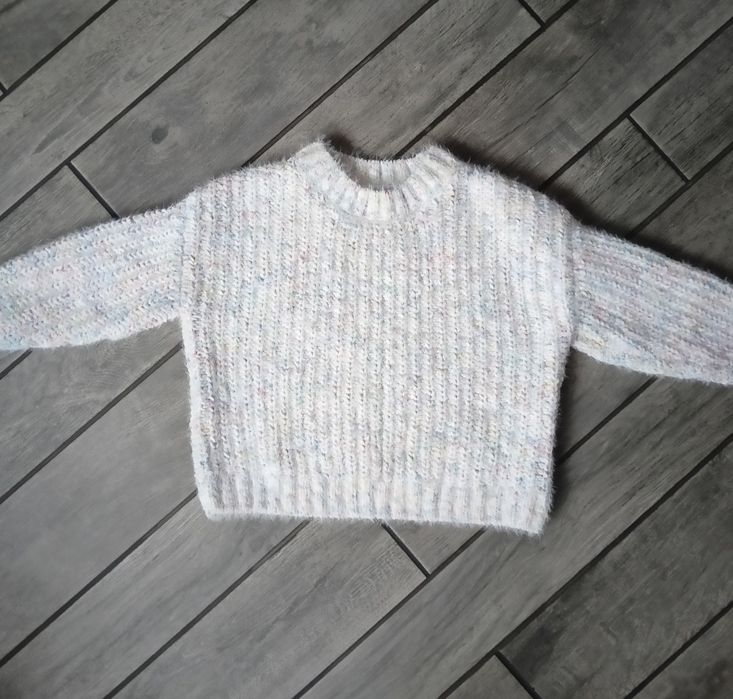 Piękny gruby sweter, sweterek, sweter dla dziewczynki, 7 lat