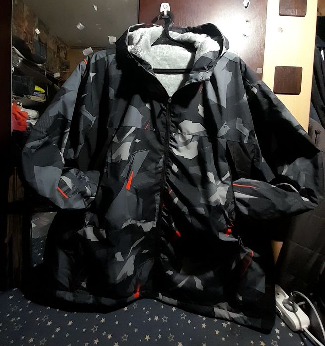 Ого-го какой размерчик новая утепленная мужская куртка весна-осень 6XL