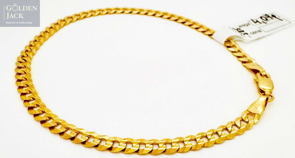 Złota bransoletka Pancerka złoto pr. 585 waga 4,07 g długość 20,5 cm