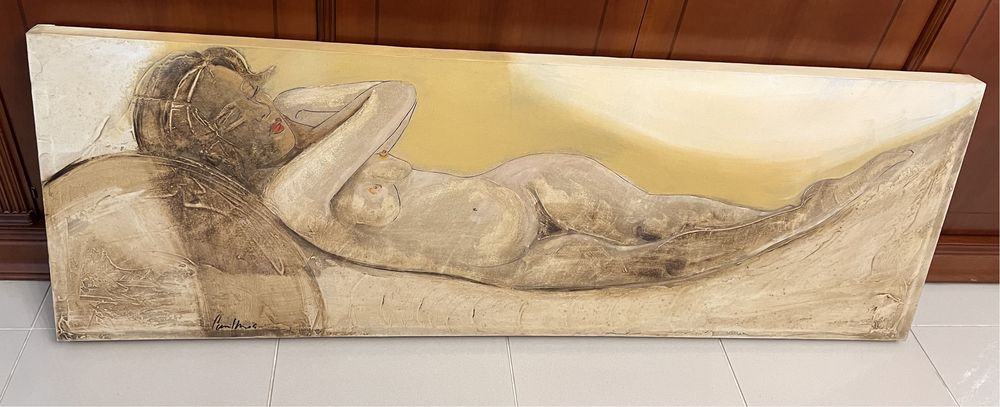 Quadro pintado à mão e assinado