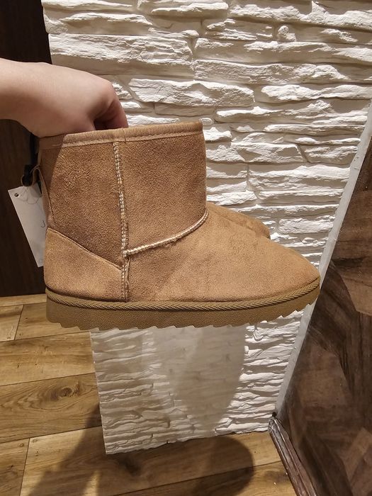 Buty emu ciepłe beżowe 38 śniegowce damskie