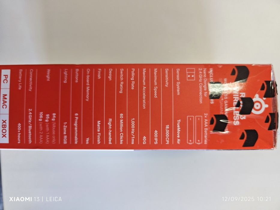 SteelSeries Rival 3 Wireless – Gaming sem fios, 18.000 DPI