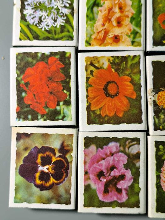 Coleção Fósforos Monte-Mar Grande Luxo "Flores" - Estado Impecável