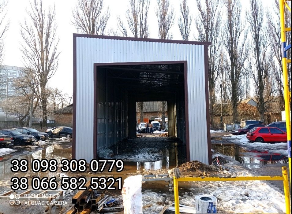 Будівництво ангарів-під ключ.Ворота в подарок