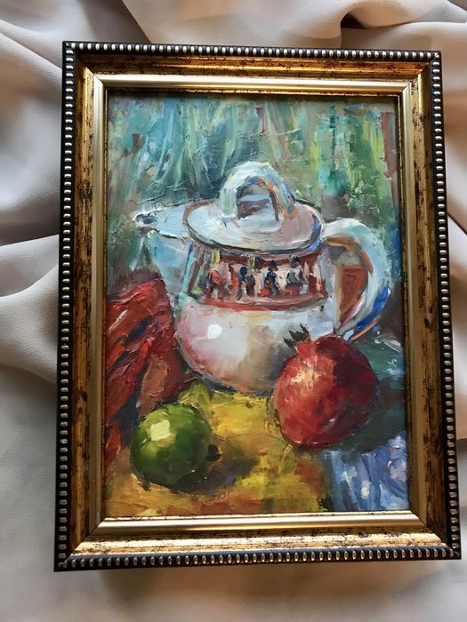 Картина Масло 13х18 см Натюрморт Живопись