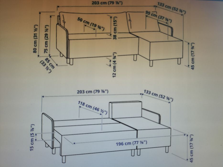 Sofa narożnik Ikea bruksvara