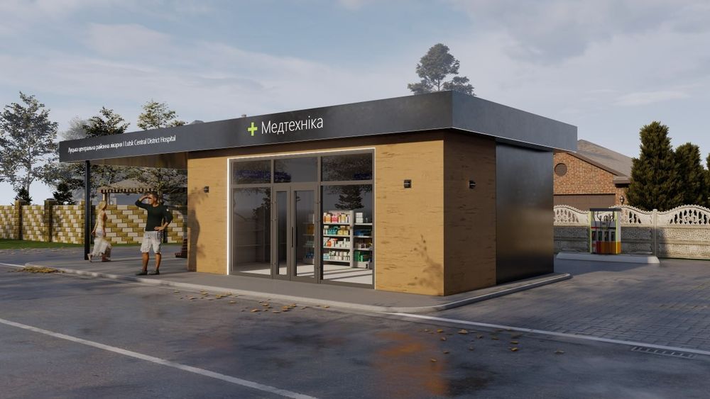 Дизайн офісів, фасадів, МАФів, 3D візуалізація