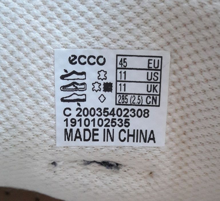 Ecco Crepetray Derby 45р 29,5см дерби туфли