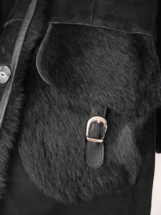 Жіноча натуральна дублянка чорна