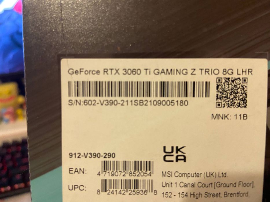 Видеокарта MSI RTX 3060 Ti Gaming Z Trio 8GB ! ОПИСАНИЕ !