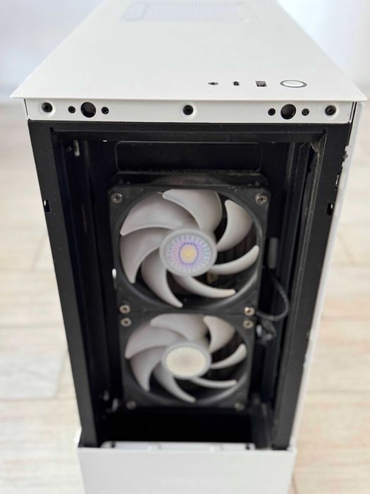Корпус NZXT H510 Flow White з СВО Cooler Master MasterLiquid Lite 240