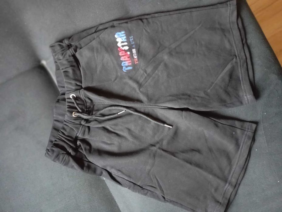 Trapstar czarny dres letni set