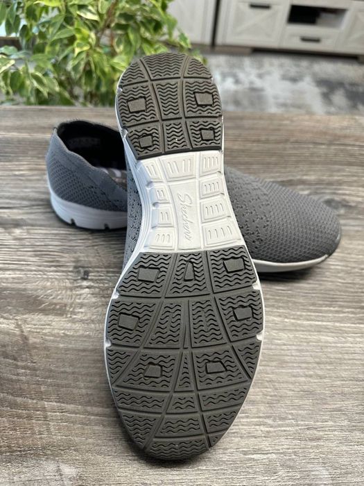 Жіночі сліпони-мокасини Scketchers сірі