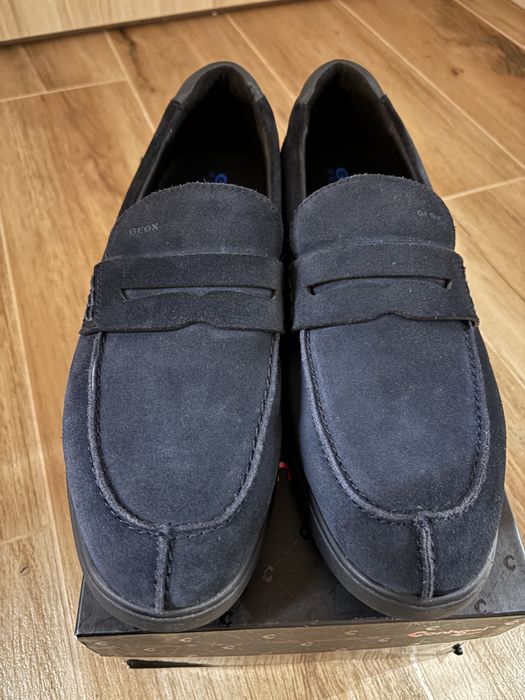 Buty skóra Geox zamsz