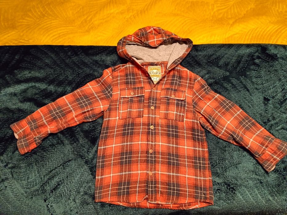 Casualowa koszula flanelowa 116 / 122 TU krata świąteczna