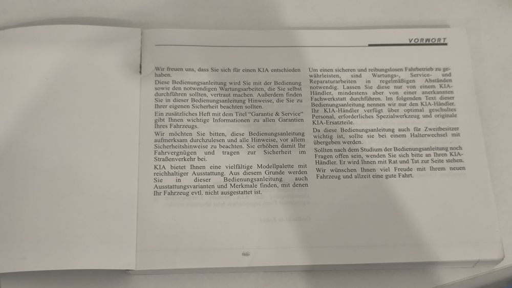 Instrukcja obsługi KIA CERATO po niemiecku