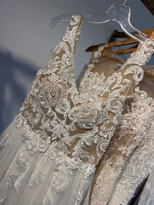 Suknia ślubna wysyłka, rozmiar 36,38,40 muślinowa litera A