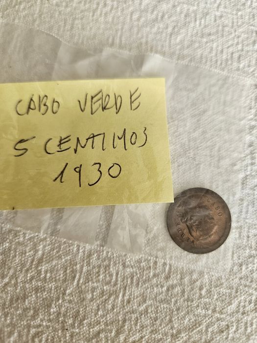 Moeda cabo verde 5 centavos 1930