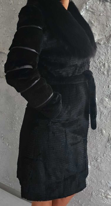 Włoskie futerko długie lis naturalny roz 40-42