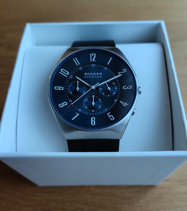 Elegancki zegarek męski Skagen Grenen Chronograph SKW6820, idealny