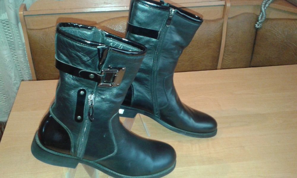 Полу сапоги мужские(кожа натуральная)