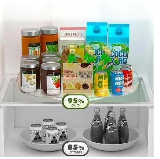 Organizer Do Lodówki z Przyssawką Stojak 360° Obrotowy NrD282