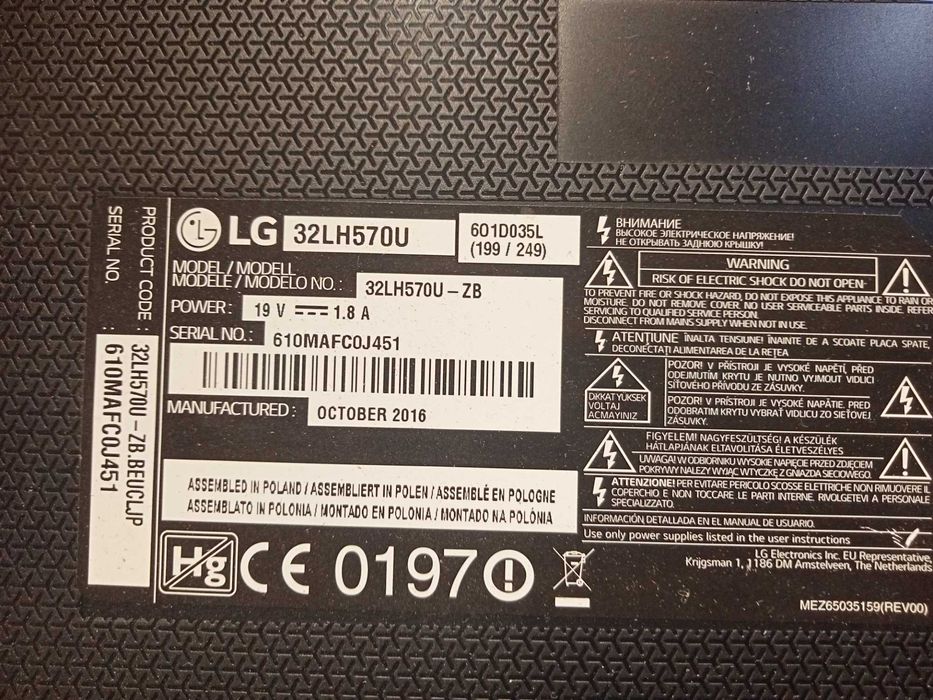 Smart tv TV - LG 32LH57OU