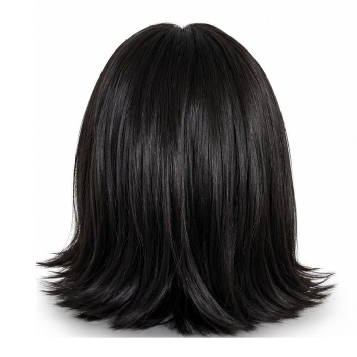 Peruka damska czarna BOB Lace Front 43 cm prosta przedziałek