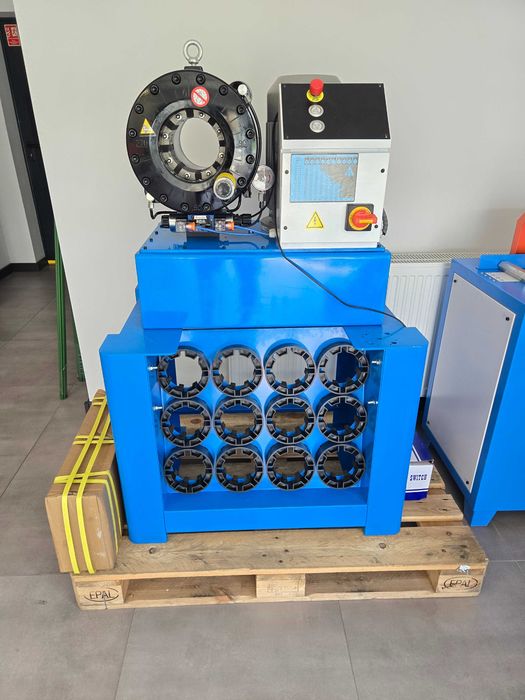 Zakuwarka warsztatowa elektryczna do węży hydraulicznych do 2 cali